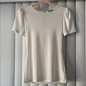 Express Cream Short Sleeve Women's Top